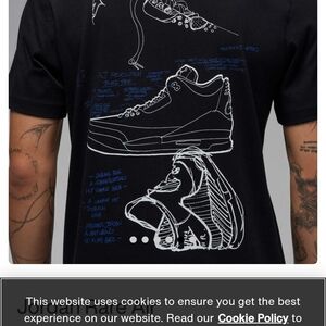 Nike Black Tee with White Sneaker Graphics